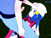 Dawn (Hikari) and I have intense sex outdoors. - Pokémon Hentai