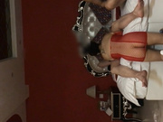 老板泡良大師同老鐵酒店總統套房3P風騷肥臀人妻少婦 穿著紅色連體漁網襪輪流爆操 高潮浪叫聲不斷～1080P高清原版