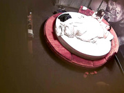 精品酒店大圆床偷拍中年事业男和少妇开房偷情搞完抽口烟