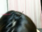 气质女神美女主播＜喵姐姐＞2穿着性感黑丝正和网友聊天时被下班回来的帅男友看见怒打屁股后狠狠爆插!国语!