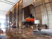 上海明珠星级大酒店与富家公子洗澡时从洗手间干到天台 爆插美女的屁眼