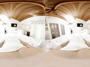 Hot Asian slut makes a footjob and suck your cock