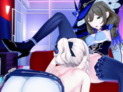 Lisa gets her pussy eaten before getting strapon fucked by Jean.